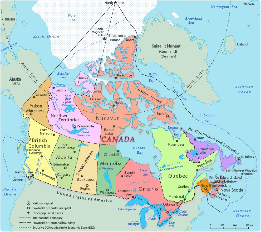 Map of Canada: offline map and detailed map of Canada