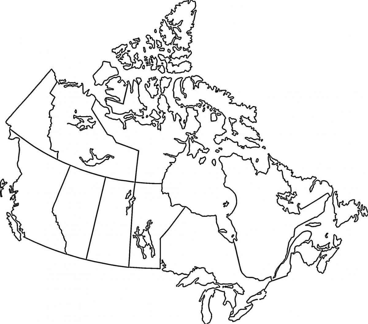 Empty Canada map