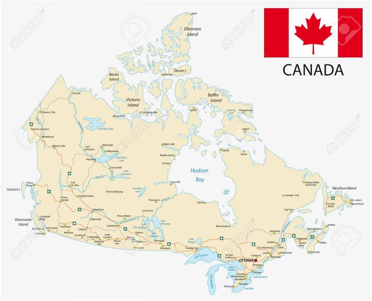 Motorway map of Canada