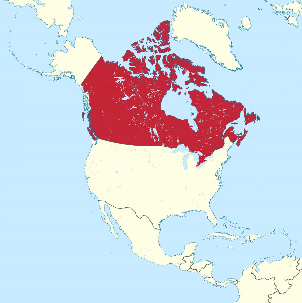 Canada location on the Americas map