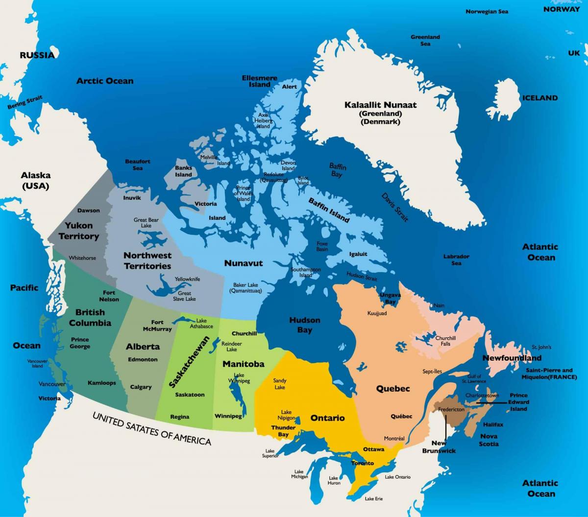 Canada administrative map