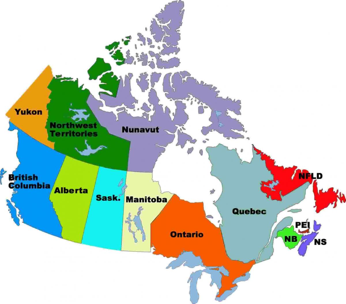 Canada state map