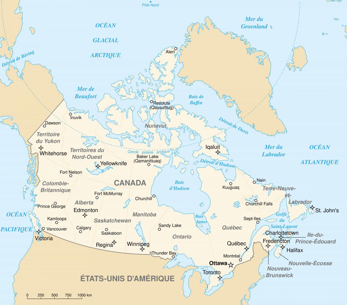 Canada city map